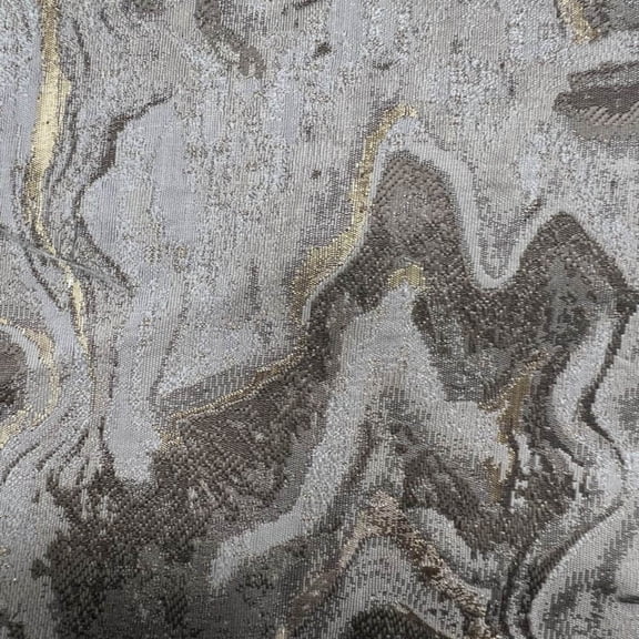 MILANO Jacquard Print Metallic Marbleized Fabric, 118 Inch in Width, | Home Decor, Beige / Sample 3x3 Inch