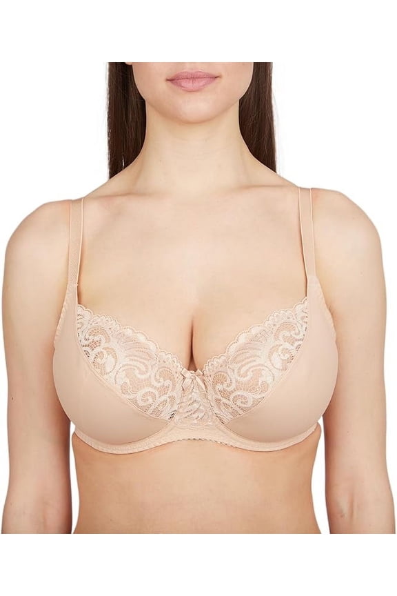 Bra Milavitsa 112830 - Elastic Lace, Underwired with Triple Segment Cups