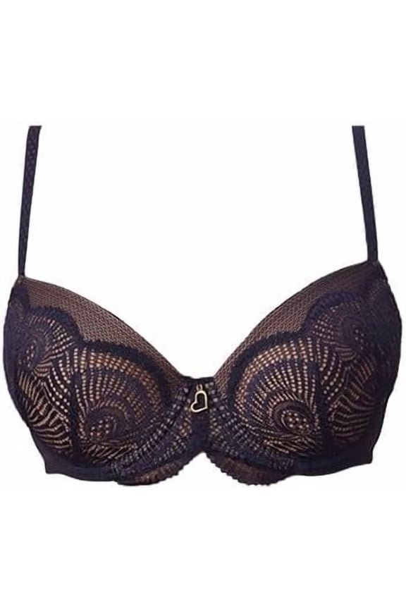 MILAVITSA Underwire Bra with a Dense Molded Cup from The Rhythm of The City Collection, Color: Night Shadow, Size 30E