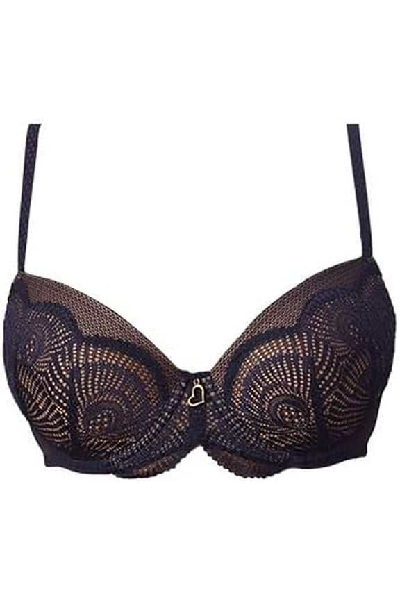 MILAVITSA Underwire Bra with a Dense Molded Cup from The Rhythm of The City Collection, Color: Night Shadow, Size 30F