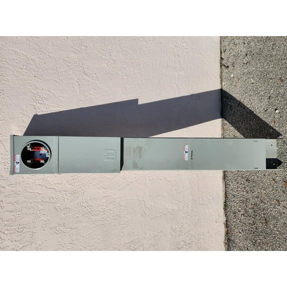 MILBANK 125A AMP 240V 1PH PHASE RING TYPE SINGLE RV METER PEDESTAL - 1-50A & 1-20A GFI RECEPTACLE - U5300-O-55 - NNB