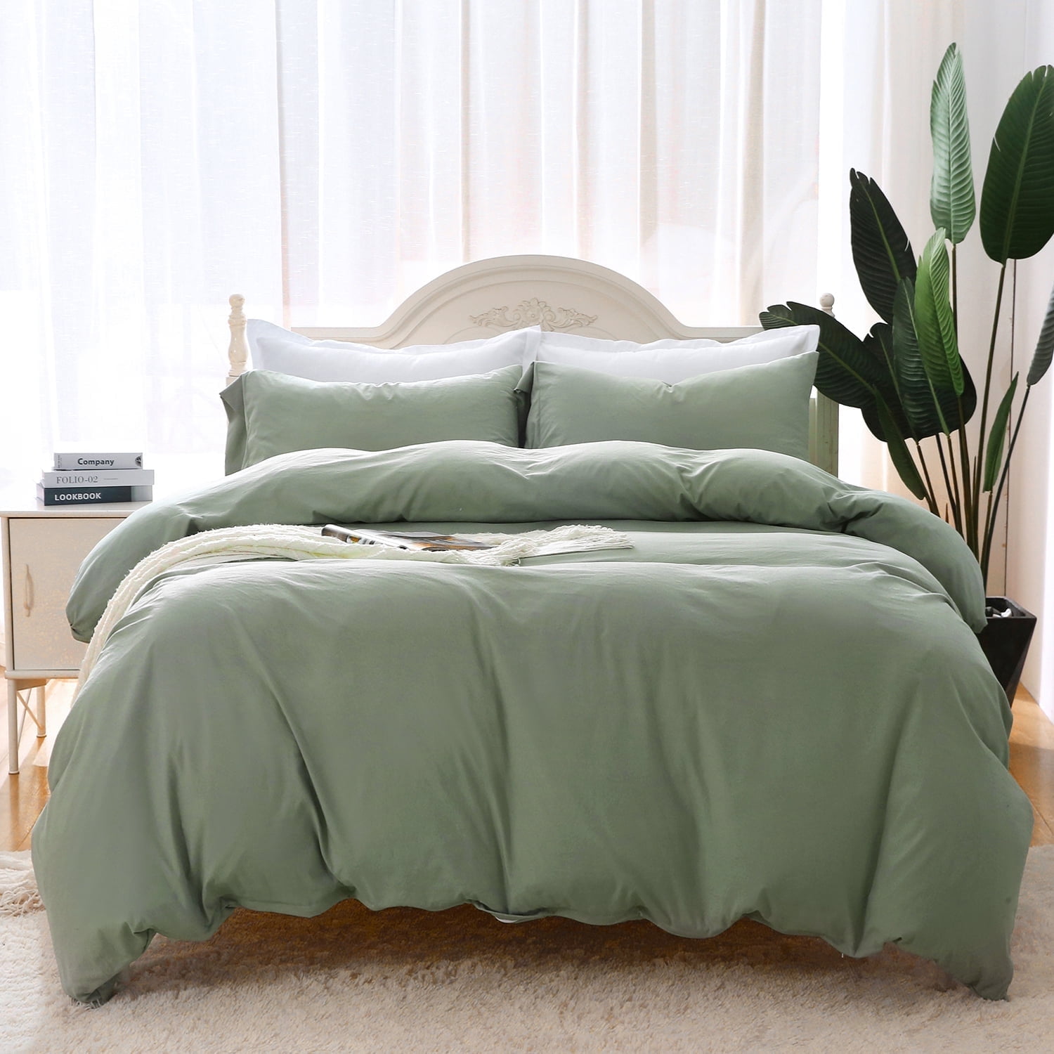 Sage Green King Duvet Cover