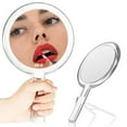 thumbnail image 1 of MILEDUO Double-Sided Handheld Mirror with Stand 1X/10X Magnifying Mirror with Handle Clear Adjustable Handheld Mirror Round Makeup Hand Mirror for Women Girls Makeup Tools Home Travel Use, 1 of 7