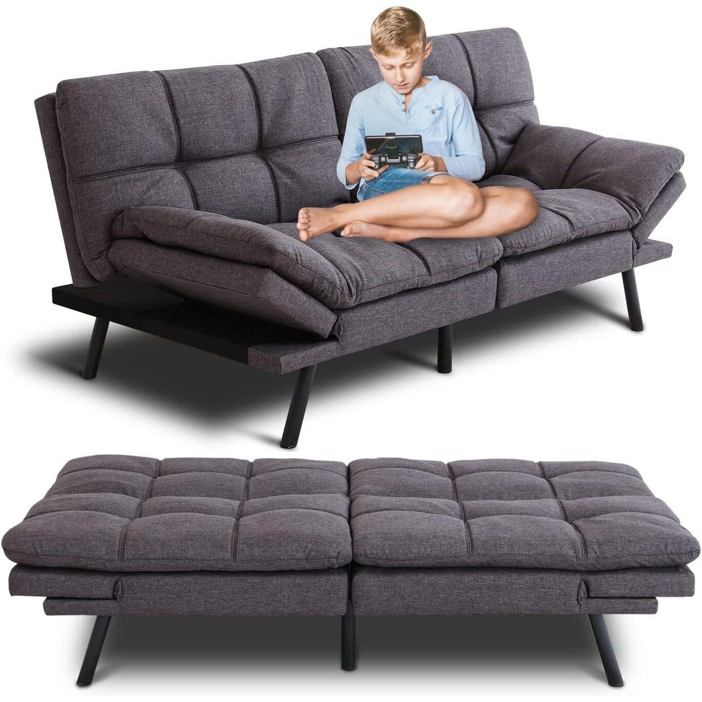 Milemont memory foam futon deals