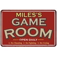 thumbnail image 1 of MILES'S Game Room Sign Vintage Look 8 x 12 High Gloss Metal 208120001297, 1 of 1