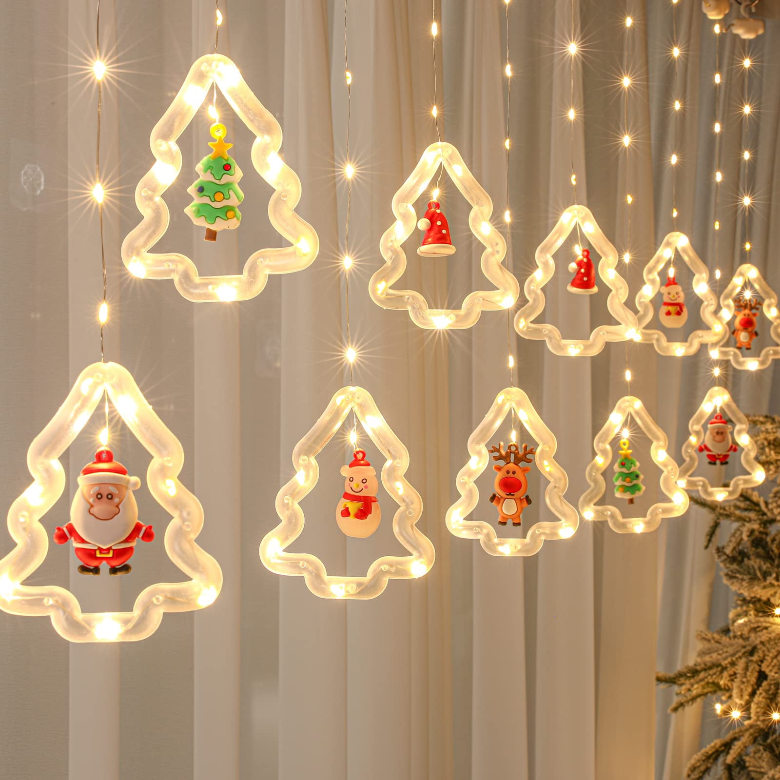 MILEXING Christmas Lights, 10 Tree Lights 120 LED Christmas Decorations