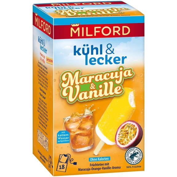 MILFORD Ice tea PASSIONFRUIT & VANILLA flavor - Cold Brew - 1 box