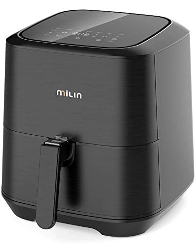 MILIN Air Fryer 5.8 Quart, 1700-Watt Electric Hot Airfryers Oven with LED Digital Screen and Temperature Control, 7 Presets, Nonstick Basket, 100 Recipes & ETL Certified