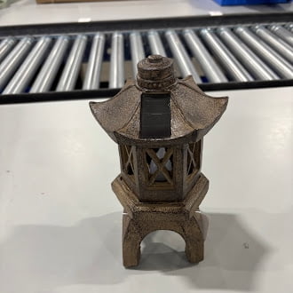 MILISTEN OUTDOOR TOWER SCULPTURE ZEN DECOR WEATHER RESISTANT - RUSTY BROWN