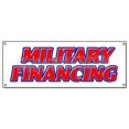 thumbnail image 1 of MILITARY FINANCING BANNER SIGN serve army navy marines air force finance credit, 1 of 4
