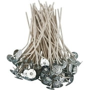 MILIVIXAY CD Series Candle Wicks for Soy Candles,100pcs CD 12 6 Pretabbed Wicks,Cotton & Paper Wicks for Candle Making.