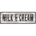 thumbnail image 1 of MILK & CREAM Ship Lap Look Country Chic 6x18 Metal Sign Wall Decor 206180044150, 1 of 1