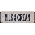 thumbnail image 1 of MILK & CREAM Vintage Look Rustic 6x18 Metal Sign Chic Retro 106180035118, 1 of 1