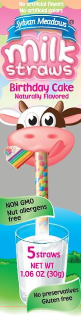 MILK STRAWS BDAY CAKE