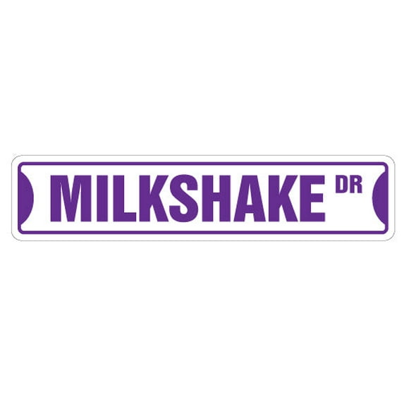 MILKSHAKE Street Sign ice cream shop lover milk | Indoor/Outdoor | 24" Wide