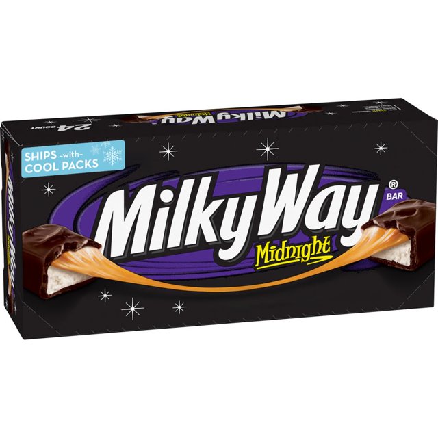MILKY WAY Candy Midnight Dark Chocolate Bars Bulk Pack, Full Size, 1.76