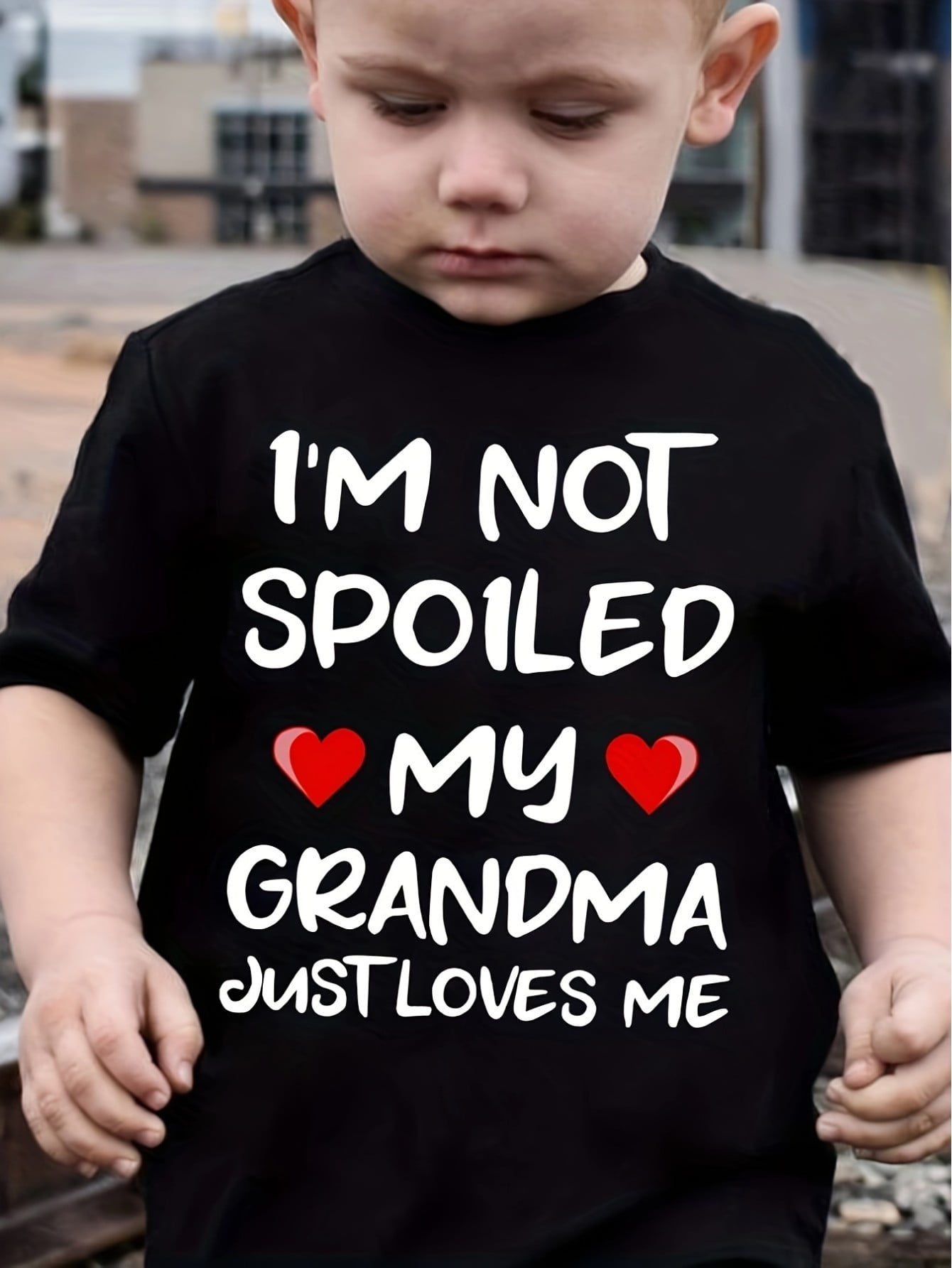"I'm Not Spoiled My Nonnie Just Loves Me" Baby Bodysuit – 100% Cotton Onesie (3-6 Months, Grey)