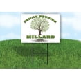 thumbnail image 1 of MILLARD FAMILY REUNION GR TREE 18 in x 24 in Yard Sign Road Sign with Stand, Double Sided, 1 of 5