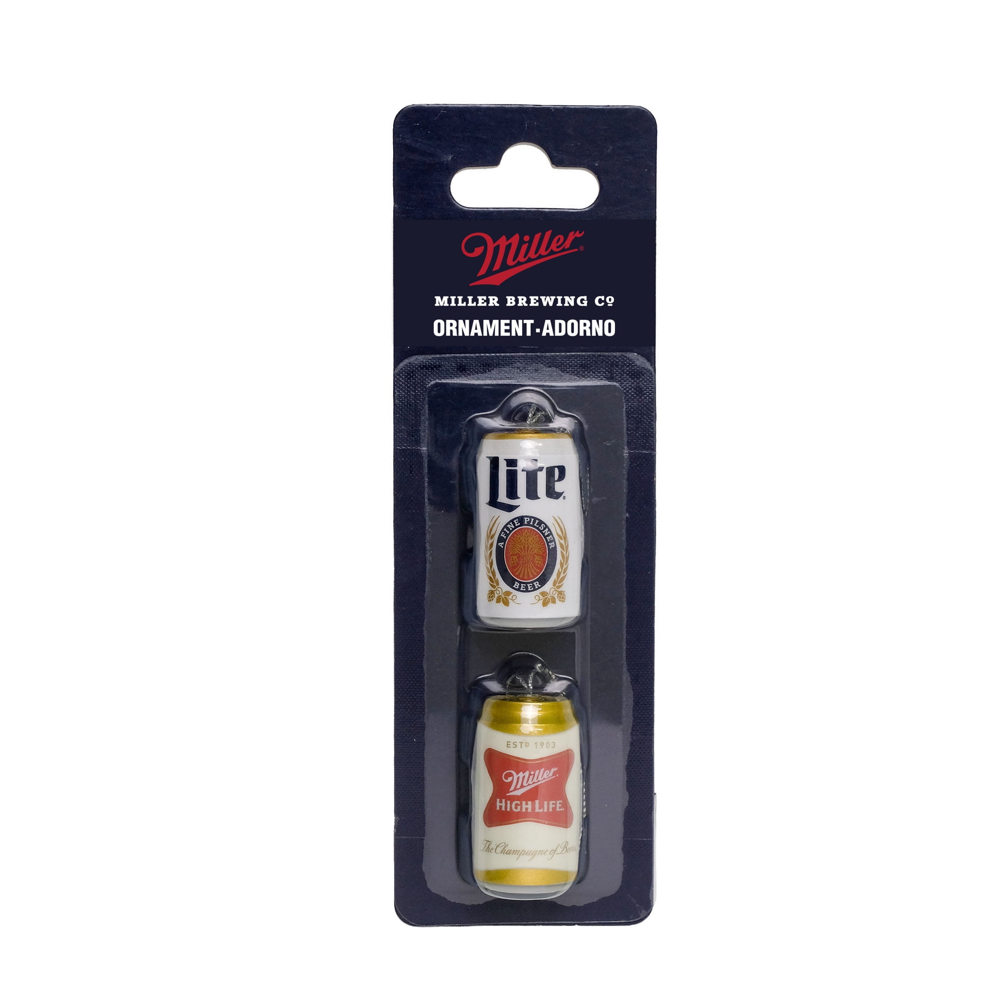 Miller Lite & Miller High Life Mini Can Ornament 2-pack Collectible Holiday Decor