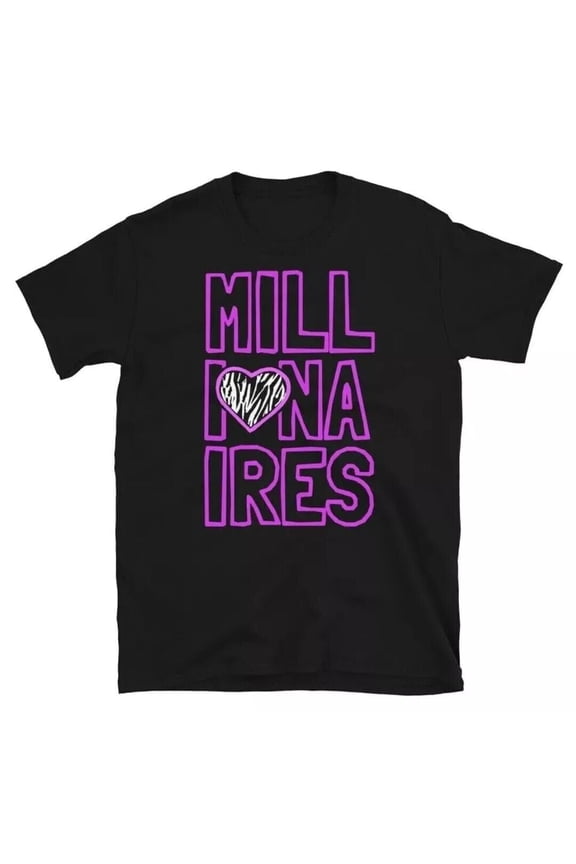 MILLIONAIRES Stacked Logo with Heart MySpace Scene Band T-Shirt