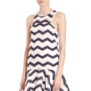 MILLY Jillian Chevron Jacquard Dress-Womens Reg Price $435 Size 2