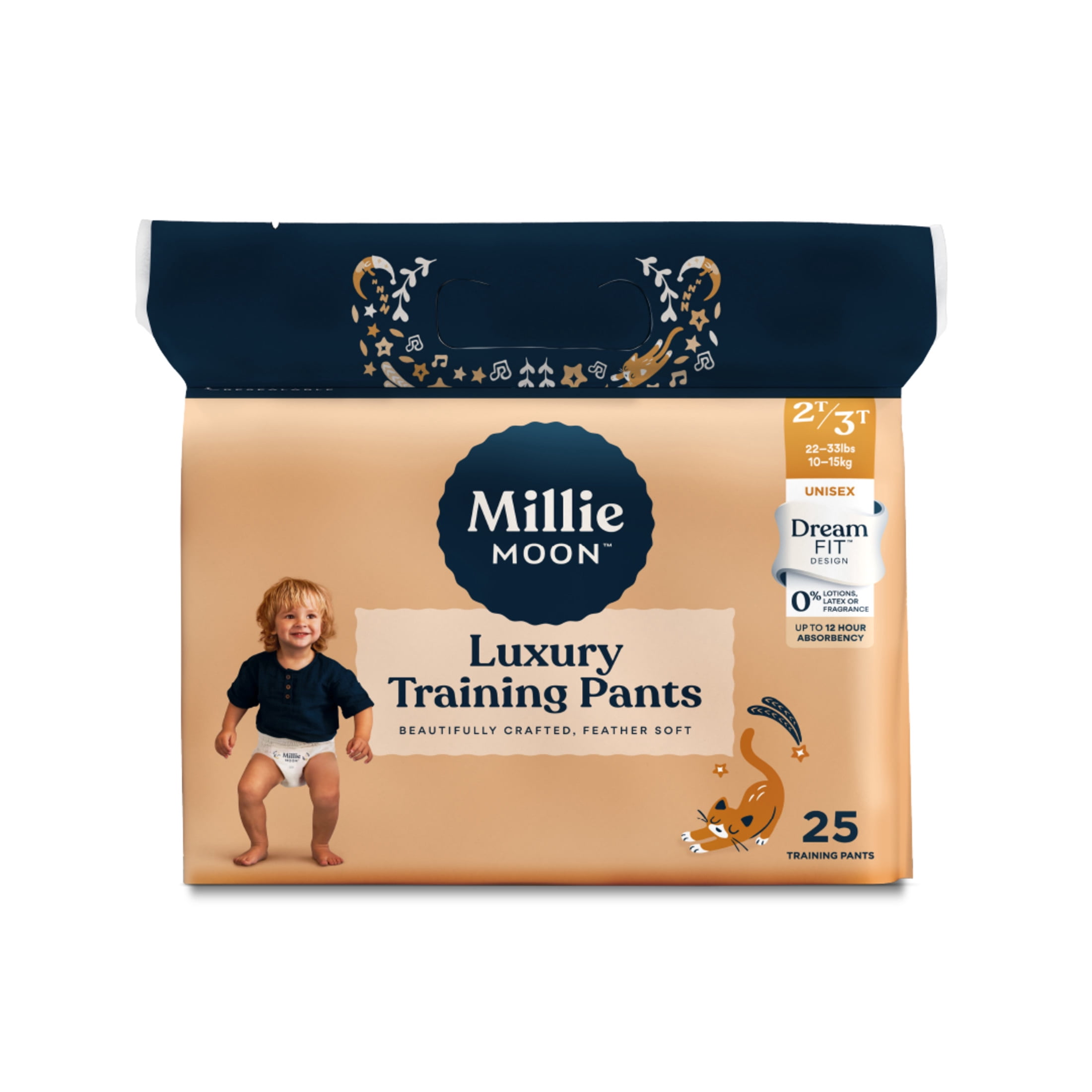 Millie Moon Luxury Training Pants, Size 2T-3T, 25 Count - Walmart.com