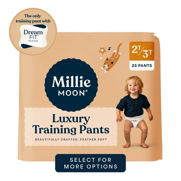 Millie Moon Luxury Training Pants, Size 2T-3T, 25 Count (Select for More Options)