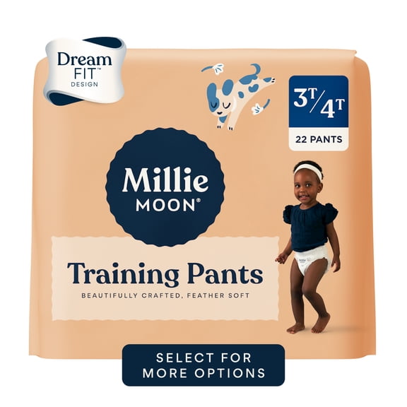 Millie Moon Luxury Training Pants, Size 3T-4T, 22 Count (Select for More Options)