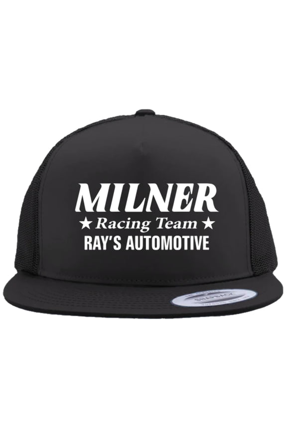 MILNER RACING TEAM/ American Graffiti Flat Bill Truckers Hat Hot Rods Drag Racing