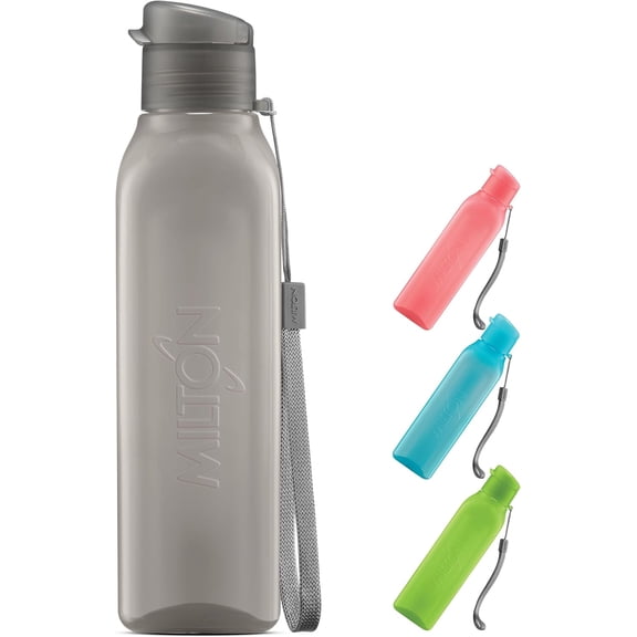 MILTON 17 oz Wide-Mouth Reusable Water Bottle 1 PC Leakproof BPA Free Black