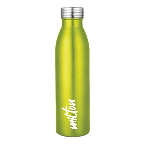 MILTON Breeze 1000 Stainless Steel Water Bottle 1000 ml, Single Walled, ISI Certified I Leak Proof Lid, Rust Proof