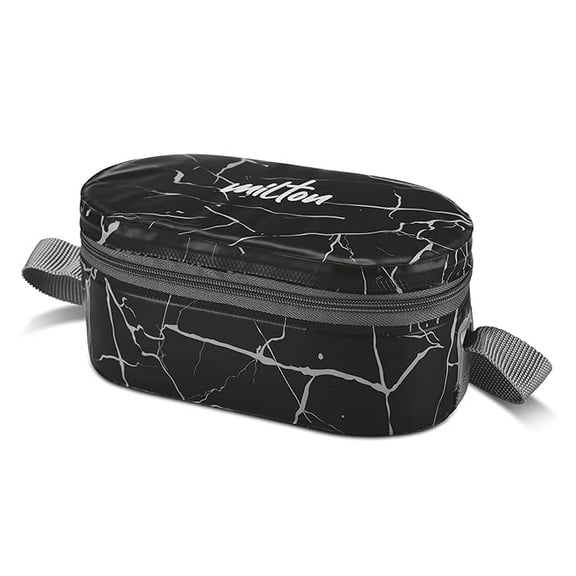 MILTON Executive Lunch Box, 2 Inner Steel Round Containers 280ml Each and 1 Microwave Safe Oval Plastic Container, 450ml