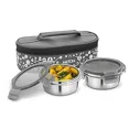 thumbnail image 1 of MILTON Lifestyle Lunch Stainless Steel Lunch Box, Set of 2, (300 ml Each), Grey | Light Weight | Easy to Carry | Leak Proof | Food Grade | Odour Proof, 1 of 1