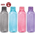 thumbnail image 1 of MILTON Sports Water Bottle Square Juice Box 4 Set 17 oz. Great for Juices Milk Smoothies Plastic Wide-Mouth Reusable Leak Proof Drink Bottle/Carton for School Bags Lunch Boxes Gym Flip Lid -BPA Free, 1 of 8