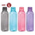 thumbnail image 1 of MILTON Sports Water Bottle Square Juice Box 4 Set 32 oz. Great for Juices Milk Smoothies Plastic Wide-Mouth Reusable Leak Proof Drink Bottle/Carton for School Bags Lunch Boxes Gym Flip Lid -BPA Free, 1 of 8