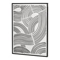 thumbnail image 1 of Miluhome Framed Canvas Wall Art, Minimalism Abstract Black Line Plastic Hose Wall Art 28x20'' Living Room Bedroom Office Decorations, 1 of 7