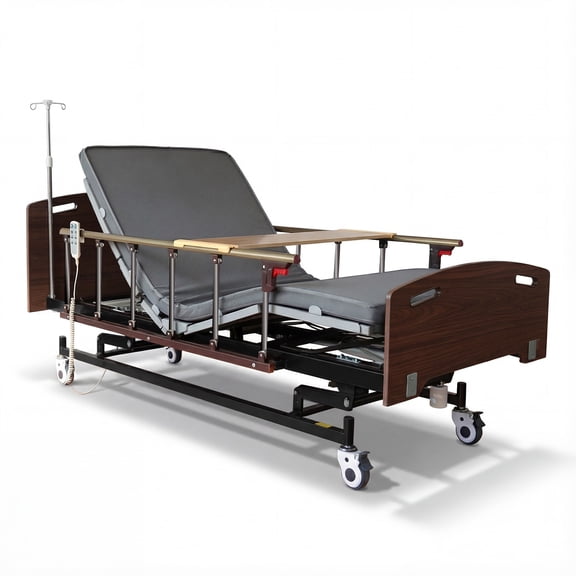 MILVBUSISS Multi-Adjustable Electric Medical Bed with Height Control, Quiet Motor, and Easy Mobility  Ideal for Home and Care Facilitie
