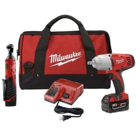 MILWAUKEE 2663-22R M18 1/2" IMPACT WRENCH - M12 3/8" RATCHET COMBO KIT