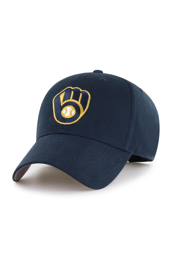 MLB Milwaukee Brewers Primary Color Adjustable Hat