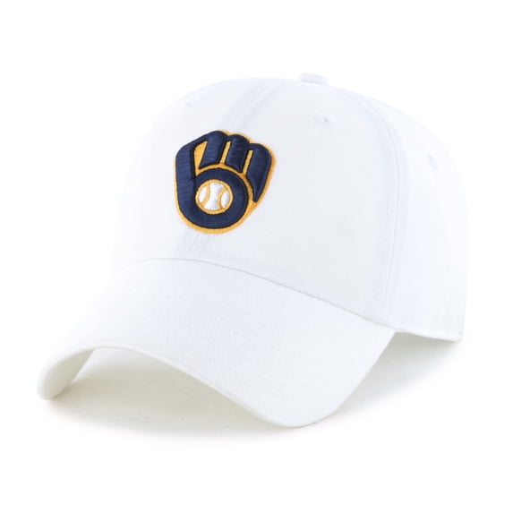MLB Milwaukee Brewers Clean Up White Adjustable Hat