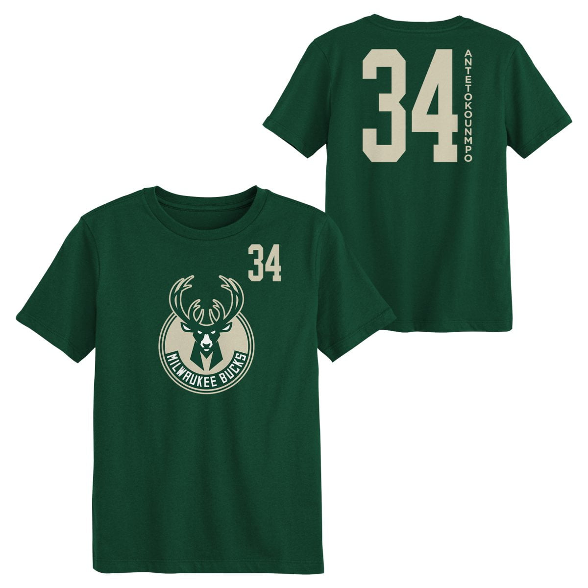 MILWAUKEE BUCKS Boys Primry Color Player SS Tee- Antetokounmpo ...