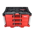 thumbnail image 1 of Milwaukee PACKOUT 3-Drawer Tool Box – Modular Storage with Locking Security Bar & Quick-Adjust Dividers - Perfect for Jobsite, Garage, or Tactical Applications - 48-22-8443, 1 of 4