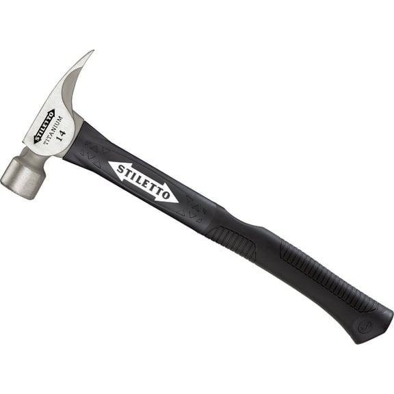 Red Box Framing Hammer TI14MC-F - Straight Claw, Alloy Steel Handle, Gold