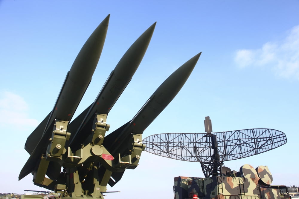 MIM-23 Hawk anti-aircraft missile launcher of the German Air Force Canvas Art - Timm ZiegenthalerStocktrek Images (35 x 23)