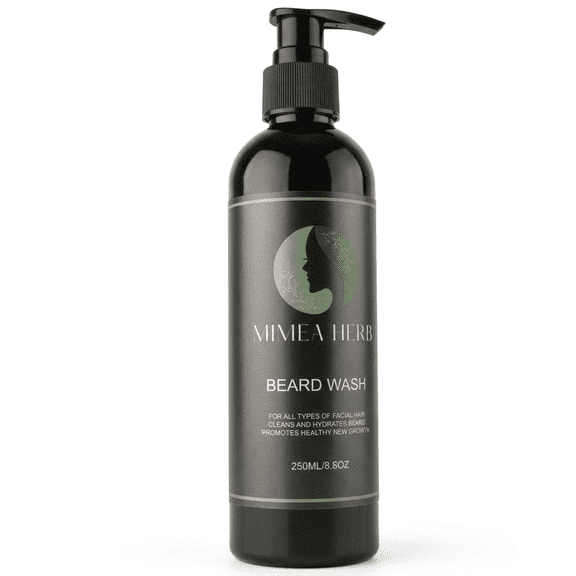 MIMEA HERB Beard Boost Moisturizing Cleansing Beard Wash with Jojoba Oil, 8.8 oz