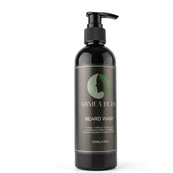 Mimea Herb Beard Boost Moisturizing Cleansing Beard Wash with Jojoba Oil, 8.8 oz