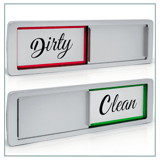 Premium Dishwasher Magnet, Clean Dirty Sign Indicator for Dishwasher Non-Scratch Easy to Read and Strong Slide for Changing Signs, Sleek and