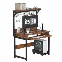 Computer Keboard Images Zenira 31.5 inch Computer Desk with Storage Shelf and Keyboard Tray for ...