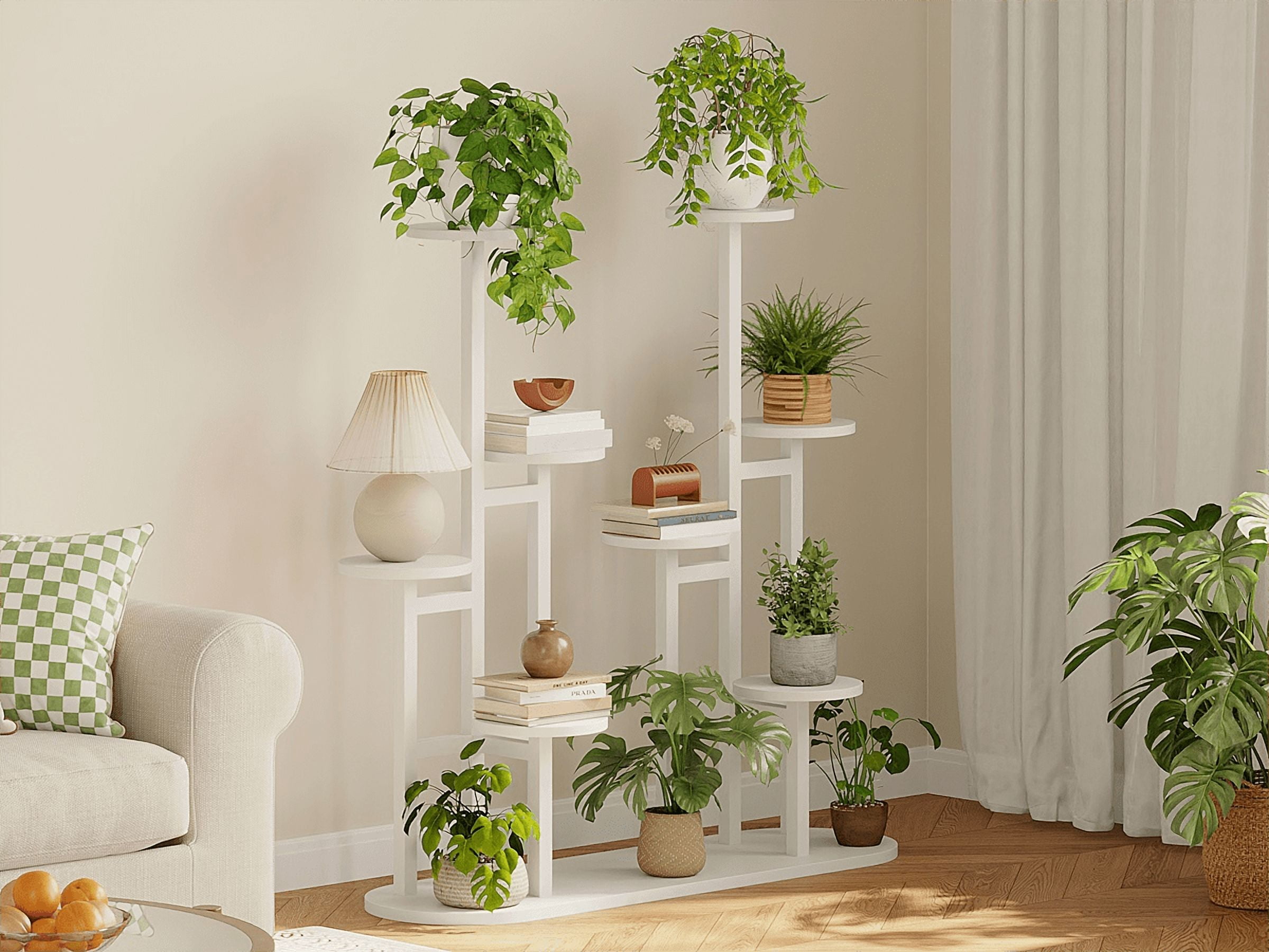 MIN EN WIN Multi-Layer 11-Potted Plant Rack, Indoor Tall Flower Rack ...