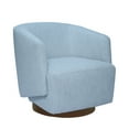 thumbnail image 1 of MINCETA Accent Chair,Modern Swivel Chairs for Living Room and Bedroom Reading with Wood Base,Performance Fabric in Dusty Blue, 1 of 5